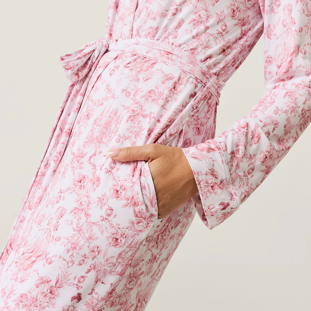 Floral White Adult Luxe Robe | Antoinette | Posh Peanut