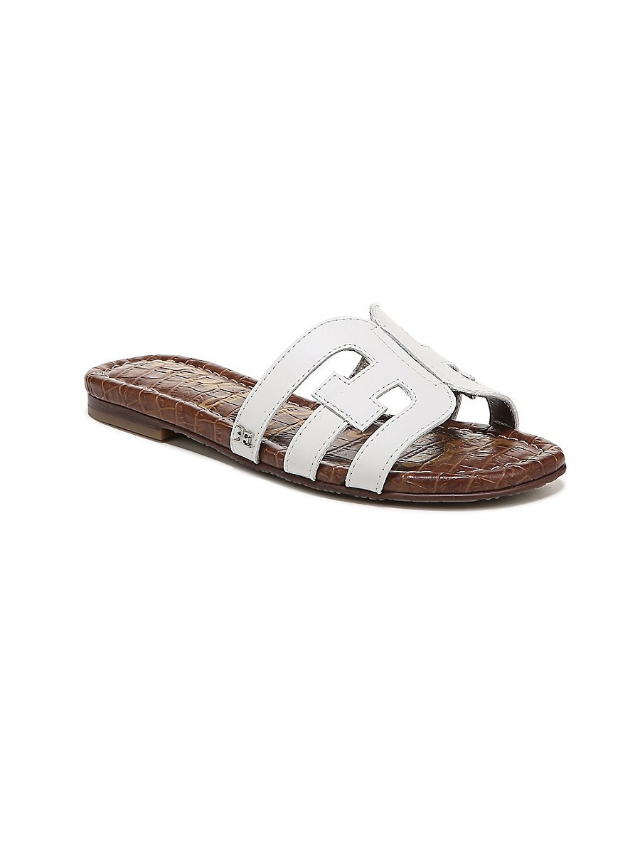 Sam Edelman Little Girl's & Girl's Bay Faux Leather Sandals - Bright White - Size 2 (Child) | Saks Fifth Avenue OFF 5TH