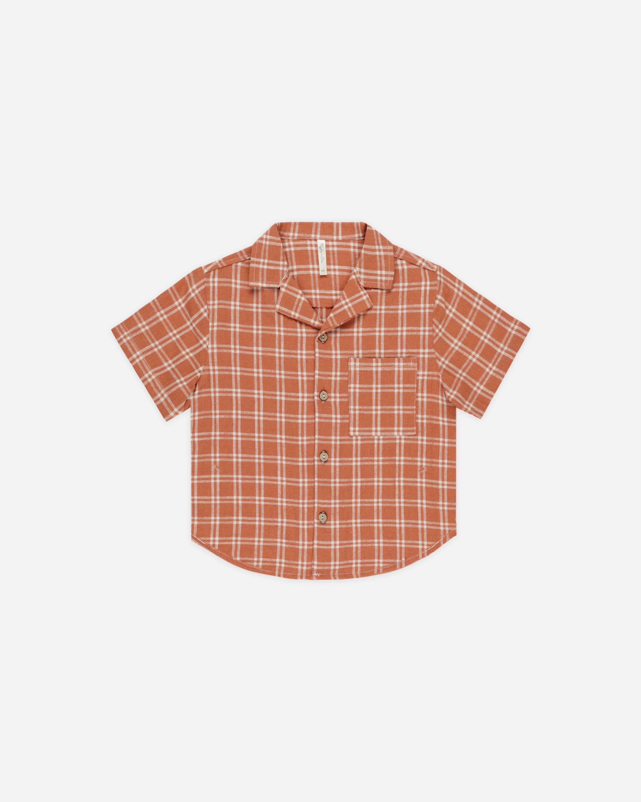 Lapel Collared Shirt || Poppy Check | Rylee + Cru
