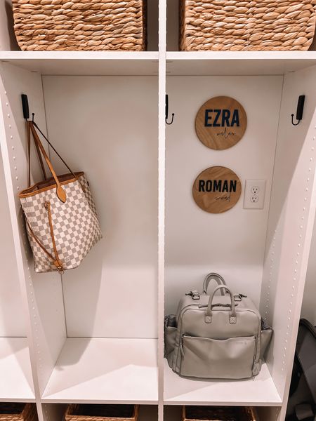Diaper bag is Ayla & Co. — handbag is from Louis Vuitton in Damier Azur. 

Name plates are from Etsy, baskets are from target 

#LTKhome #LTKSeasonal #LTKstyletip