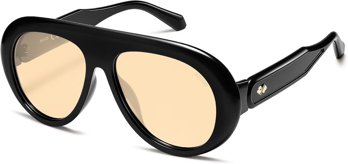 SOJOS Trendy Oversized Polarized Aviator Sunglasses Womens Men Retro Vintage 70s Style UV Protect... | Amazon (US)