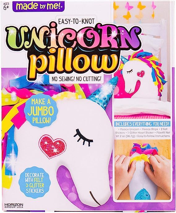 Made By Me Make Your Own Unicorn Pillow by Horizon Group USA, Unicorn Shaped DIY Decorative Pillo... | Amazon (US)
