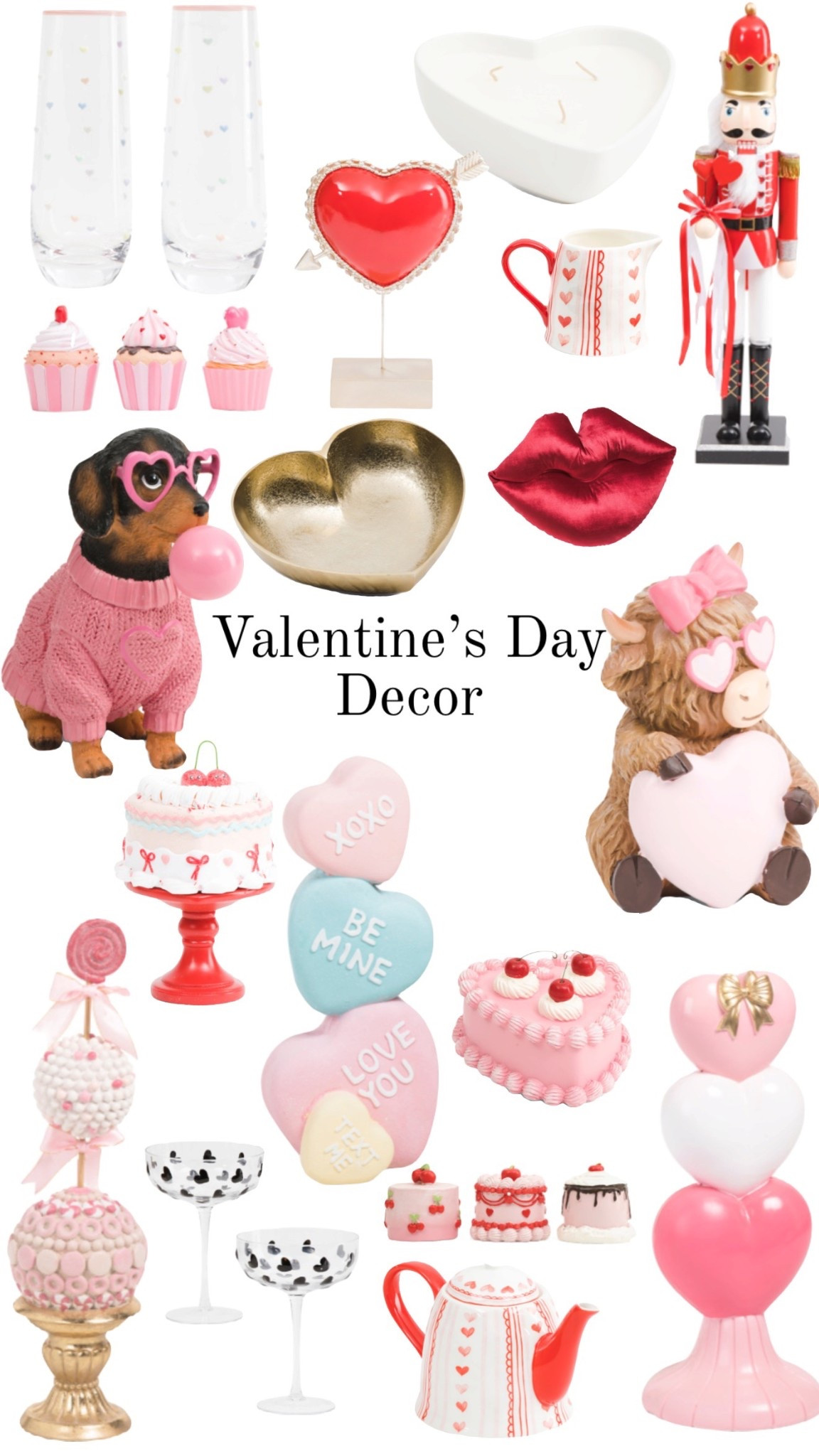 valentines day decor
Marshals
Use code ship89 for free shipping 89+
Glasses
Bowls
Fake cake 
Heart decor 
Animal decor
Lips pillow

#LTKHome #LTKFindsUnder50 #LTKSeasonal