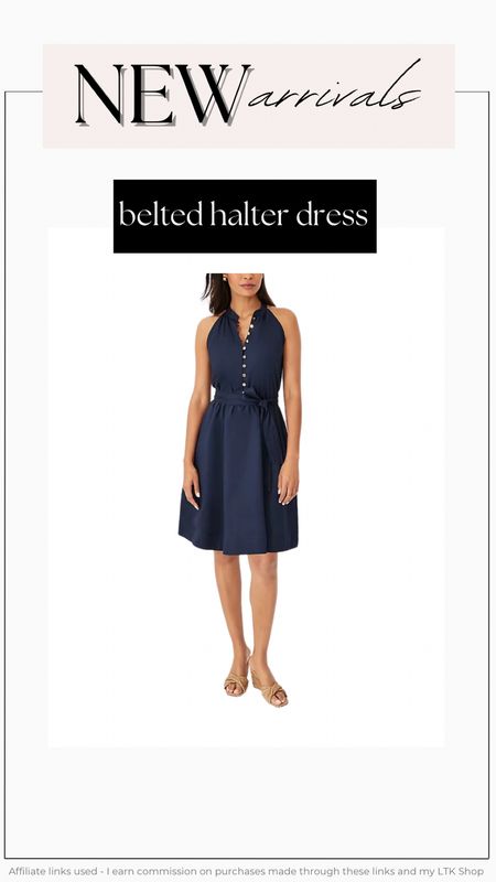 Belted halter dress 