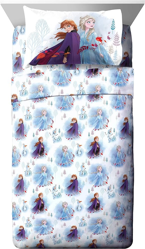 Jay Franco Disney Forest 4 Piece Full Sheet Set, Frozen 2 Spirit | Amazon (US)