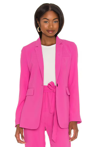 1. STATE Satin Crepe Blazer in Bright Mulberry from Revolve.com | Revolve Clothing (Global)