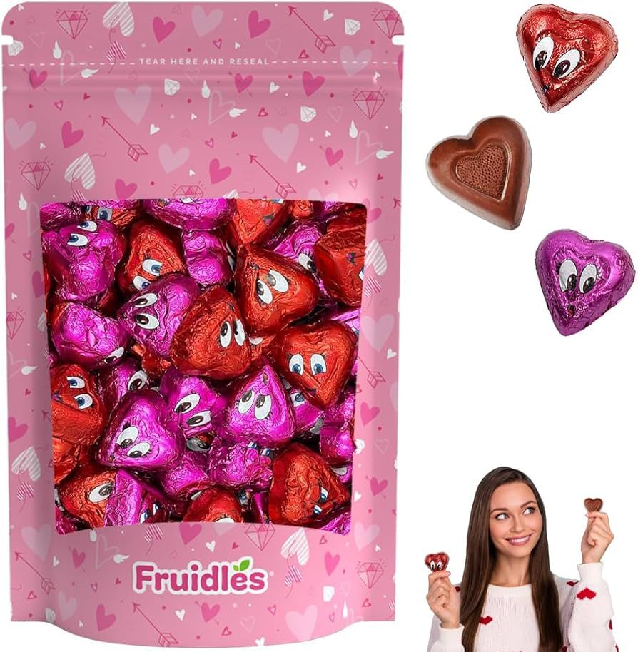 Valentine's Milk Heartoons Chocolate Hearts, Milk Creamy Chocolaty Hearts, Holiday Treats, Indivi... | Amazon (US)