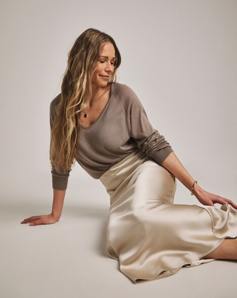 Anthology Champagne Satin Slip Skirt | JD Williams (UK)