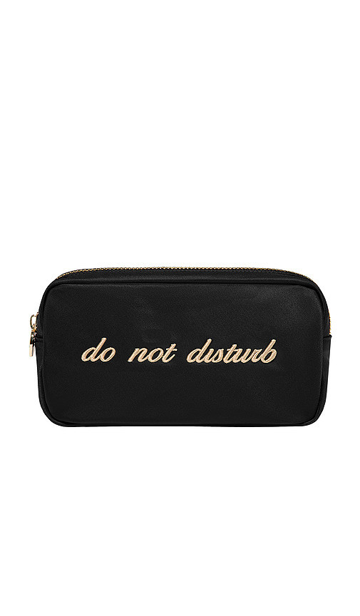 Stoney Clover Lane do Not Disturb Embroidered Small Pouch in Black. | Revolve Clothing (Global)