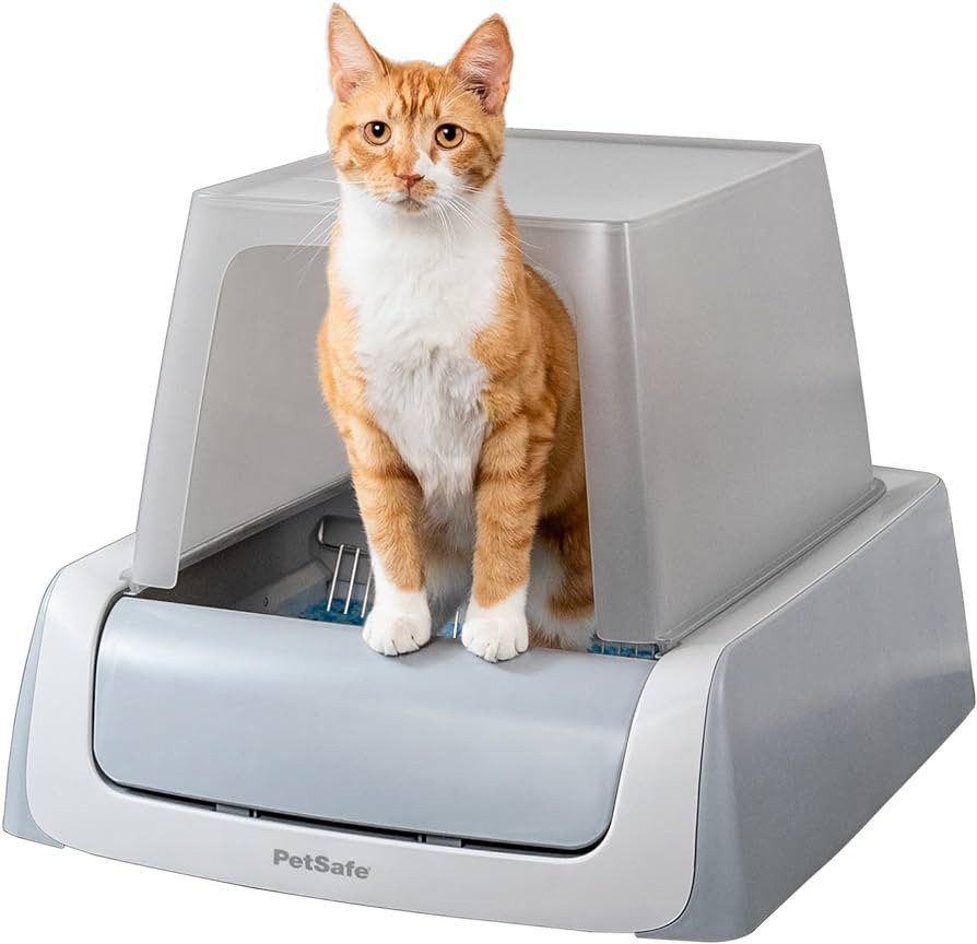 PetSafe Self-Cleaning Cat Litter Box with Hood - Never Scoop, Hands-Free Disposable Crystal Tray,... | Amazon (US)