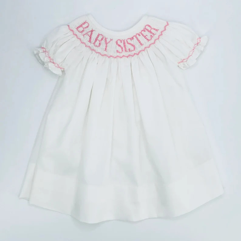 Baby Sister Smocked Bishop Dress | Etsy (US)