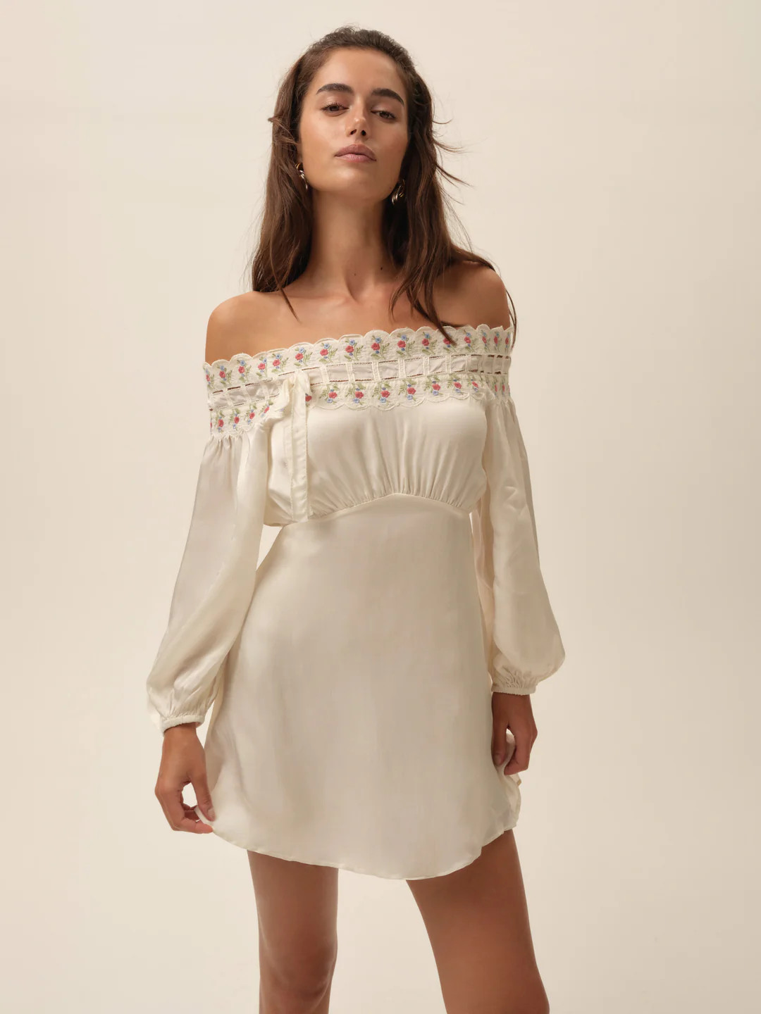 Charlotte Mini Dress — Cream | For Love & Lemons