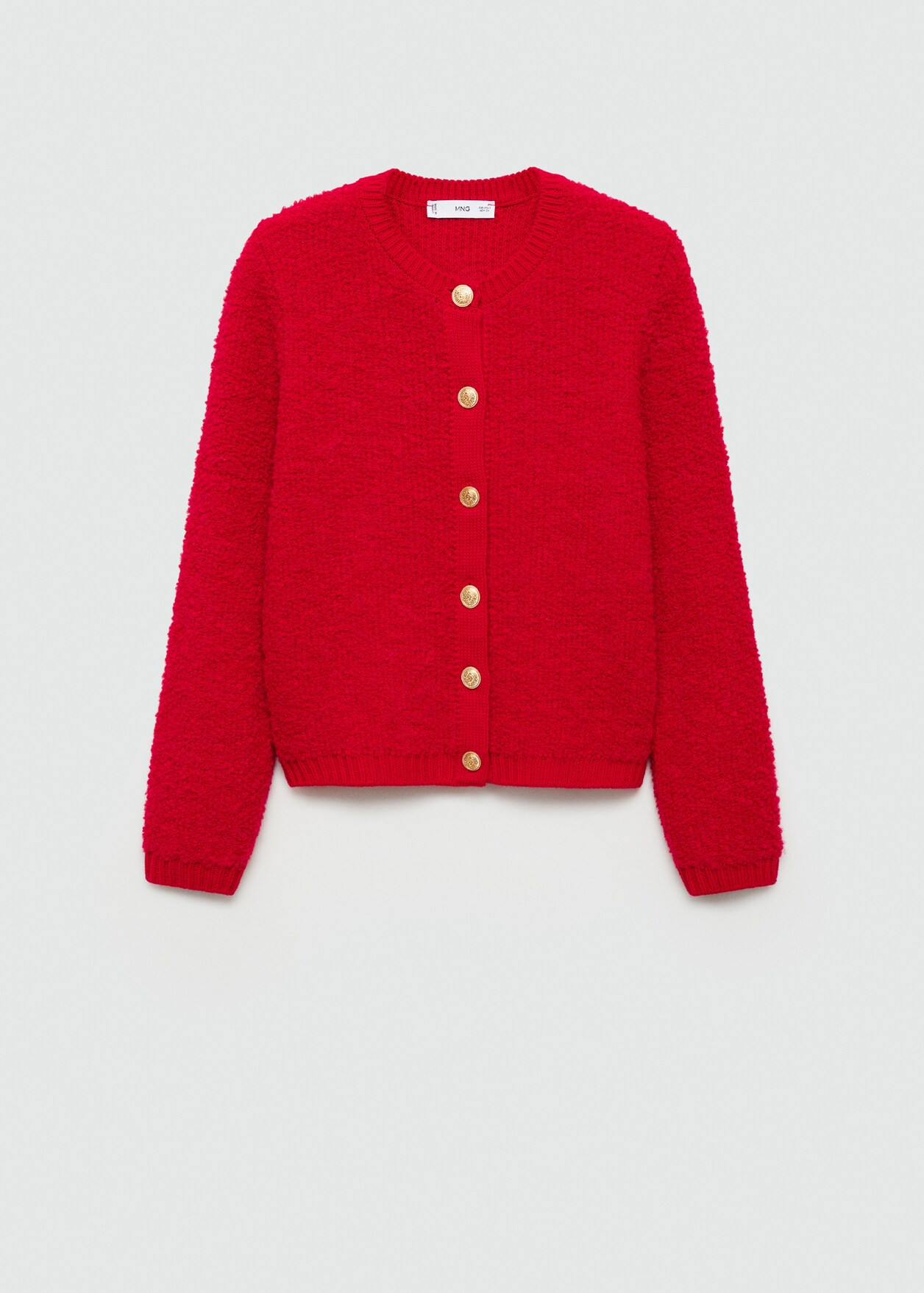 Vest van krulwol met sieraadknopen | Mango EU