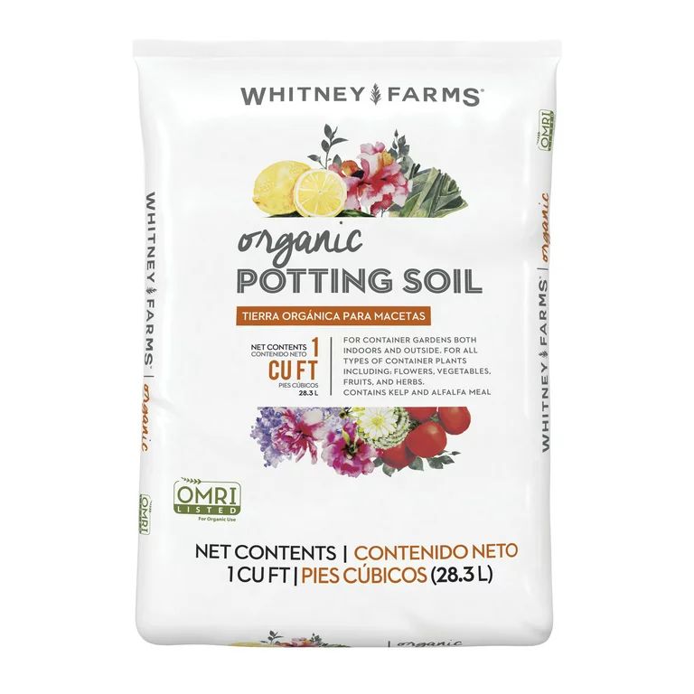 Whitney Farms Organic Potting Soil for Container Gardens, 1 Cu. ft. | Walmart (US)