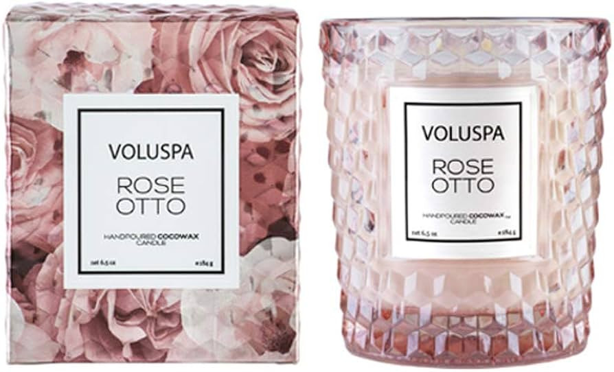 Voluspa Rose Otto, Classic Candle Jar, 6.5 oz, 40 Hour Burn Time, All Natural Wicks and Coconut W... | Amazon (US)