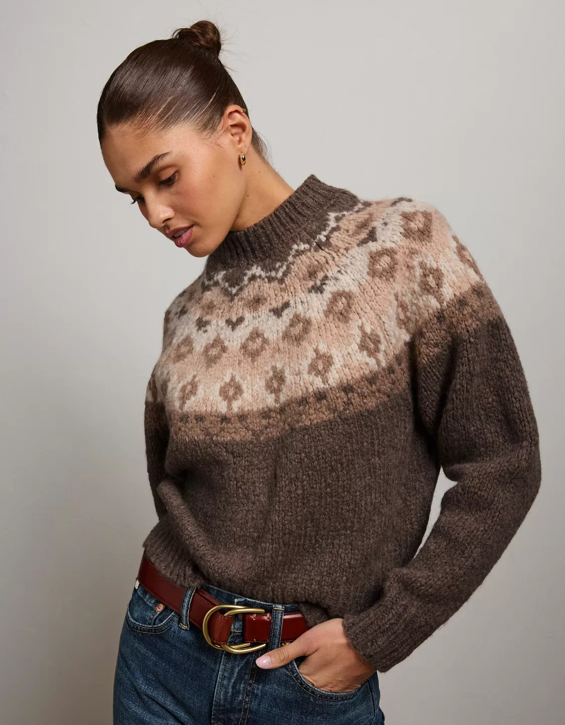 AE77 Fairisle Crew Neck Sweater | American Eagle Outfitters (US & CA)