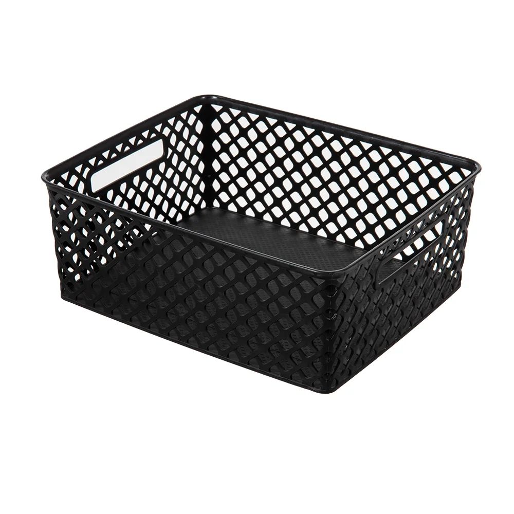 Mainstays Medium Deco Basket - Black | Walmart (US)