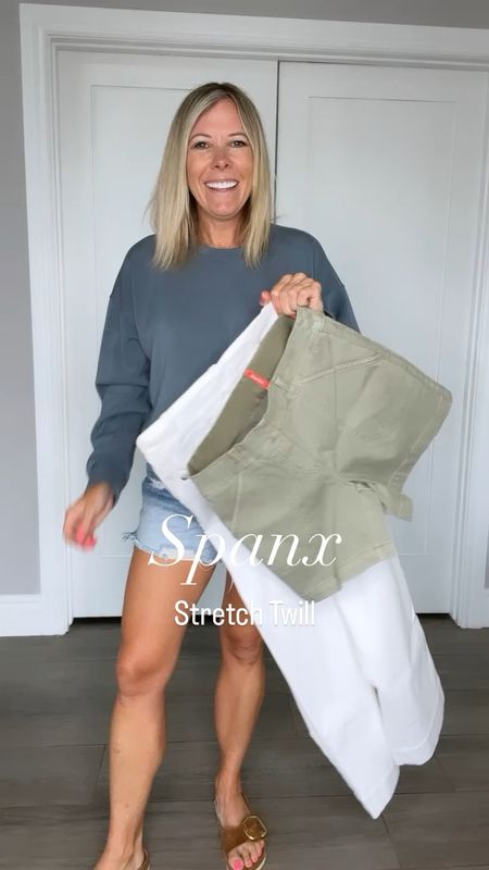 Spanx stretch twill shorts cropped wide leg pants. Size small in everything use code JENNYXSPANX for 10% off and free shipping. Spring style shorts work pants white pants 

#LTKshoecrush #LTKstyletip #LTKSeasonal