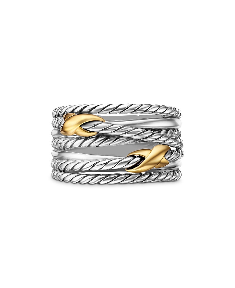 David Yurman Double X Crossover Ring with 18K Gold | Bloomingdale's (US)
