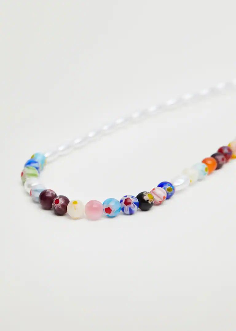 Mixed bead necklace -  Women | Mango USA | MANGO (US)
