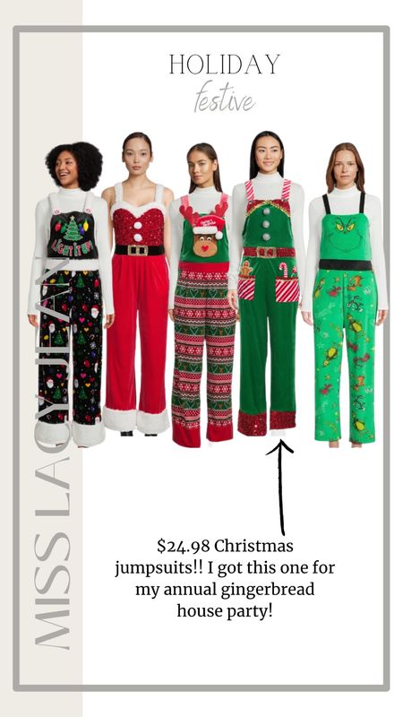 Festive Christmas jumpsuits!
Holiday party $24.98

#LTKHoliday #LTKparties #LTKSeasonal