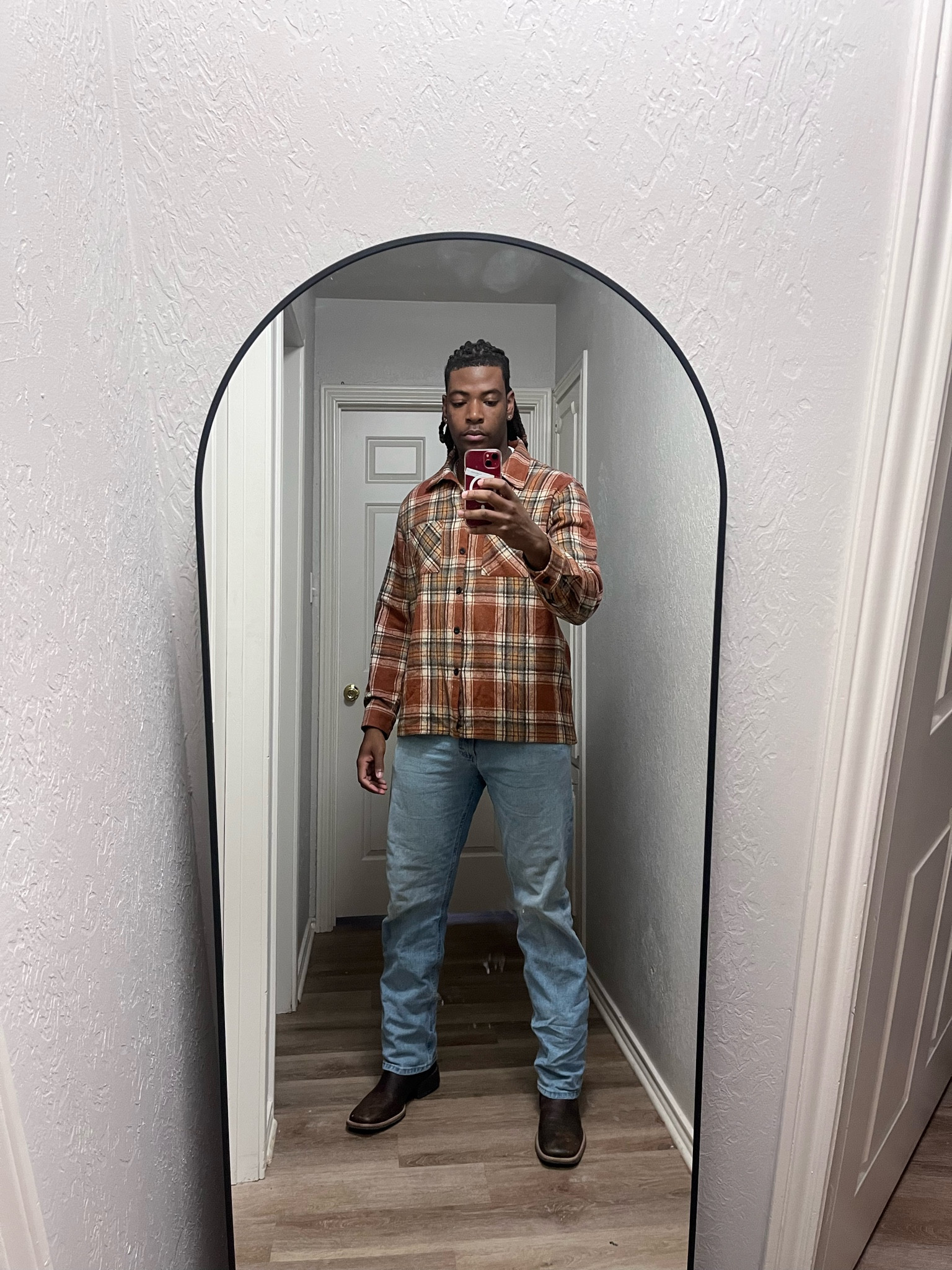 men's Sunday morning church outfit.
Flannel shirt, blue jeans, square toe boots, leather belt, casual watch, simple necklace, classic sunglasses, stylish hat, comfortable socks, trendy scarf, fashionable jacket, formal vest, tailored trousers, patterned tie, dress shirt, sleek loafers, statement ring, elegant cufflinks, chic pocket square.

#LTKstyletip #LTKmens