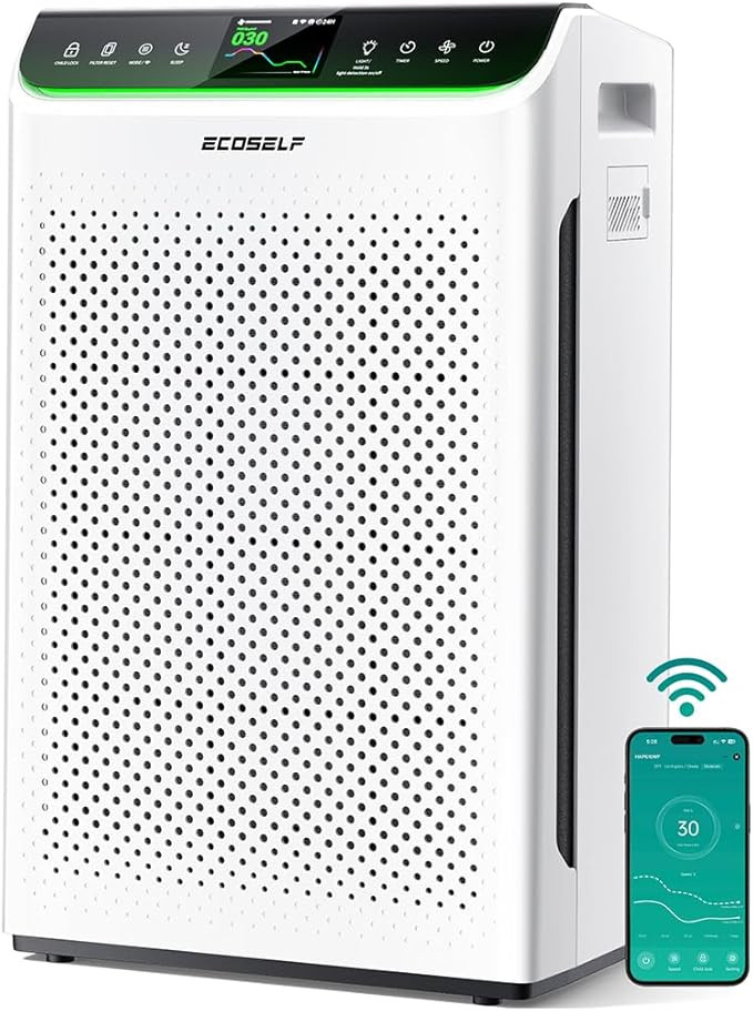 Air Purifier for Home Large Room Up to 3850Ft² with Washable Filter, HEPA Air Cleaner with AQI D... | Amazon (US)