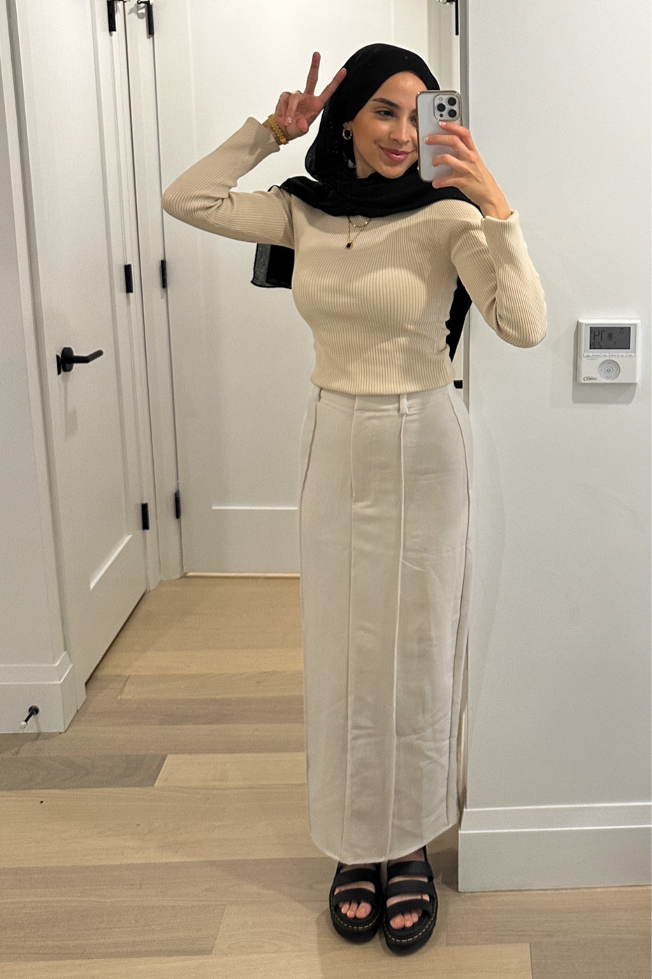 Been falling in love all over again with skirts! It does have a large slit down the back but you can get it stitched shut or stitch extra fabric there 🤎 

#LTKstyletip #LTKFind #LTKSeasonal