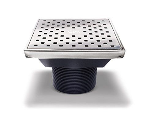 QM Square Shower Drain, Grate made of Stainless Steel Marine 316 and Base made of ABS, Lagos Seri... | Amazon (US)
