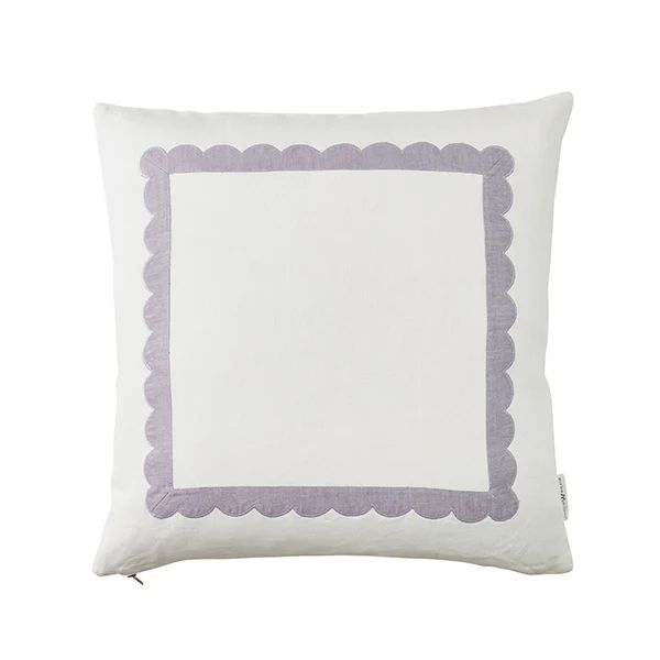 Scallop Trim Pillow in Lilac | Caitlin Wilson Design