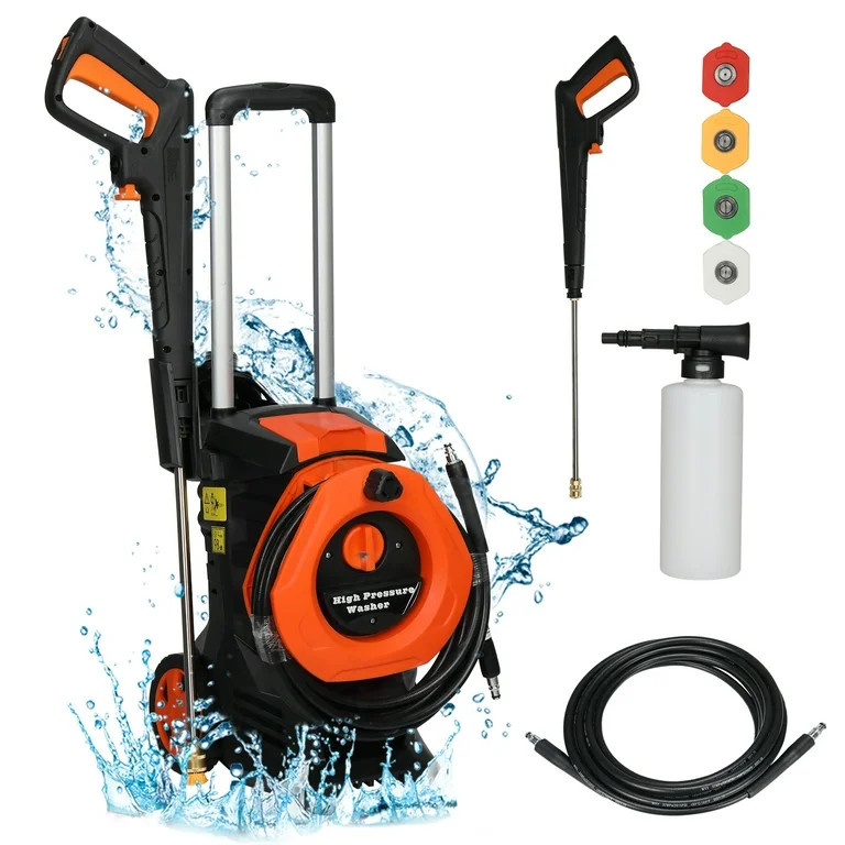 Ktaxon Electric Pressure Washer 3380 PSI Max 2 GPM Portable Power Washer with 4 Quick Connect Noz... | Walmart (US)