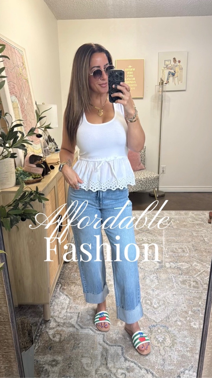 The kind of outfit that looks expensive without the expensive price tag 🤍✨

This outfit has all the details—eyelet lace, a flattering cinched waist, structured denim, and the cutest beaded sandals.

Comment SHOP and I’ll send you the links!

#LTKootd #LTKgrwm #LTKmomlife