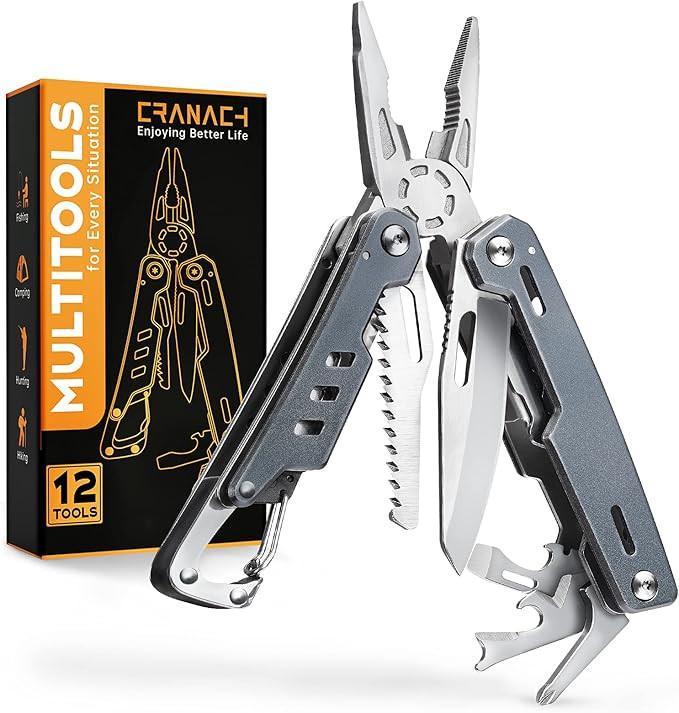 CRANACH Multitool Camping Gifts For Men Tools - Pocket Multi Stocking Stuffer Pliers Cool Gadgets... | Amazon (US)