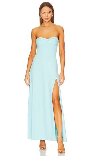 Twist Front Strapless Dress in Fresh Water | Revolve Clothing (Global)