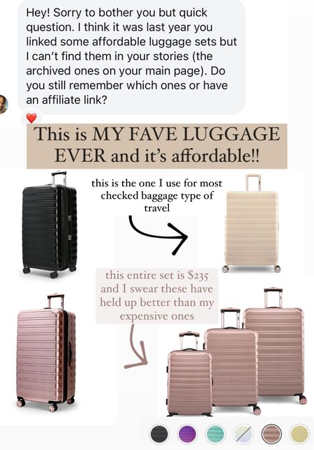 Best luggage ever, it’s officially passed the test as I’ve had it and used it for over 1.5 years now! Super affordable! 

#LTKtravel #LTKsalealert #LTKfindsunder100