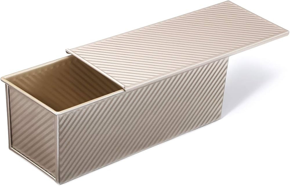 Pullman Loaf Pan w Cover large Toast Mold rectangle loaf pan w lid 2.2lb dough alluminumed steel ... | Amazon (US)