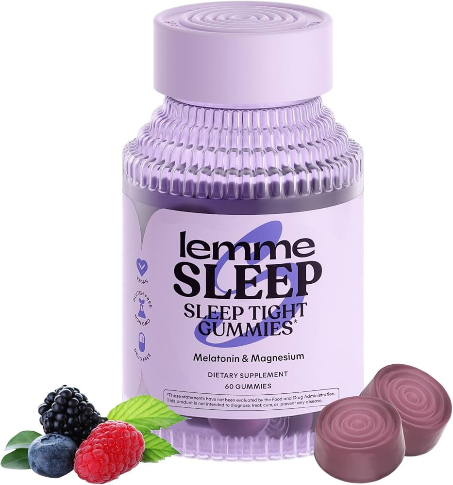 Lemme Sleep Gummies with 5mg Melatonin, Elderberry, Magnesium, L-Theanine, Chamomile and Lavender... | Amazon (US)