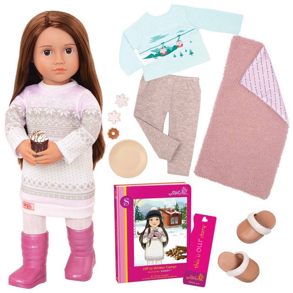 Our Generation 18"" Posable Doll with Storybook - Sandy | Target