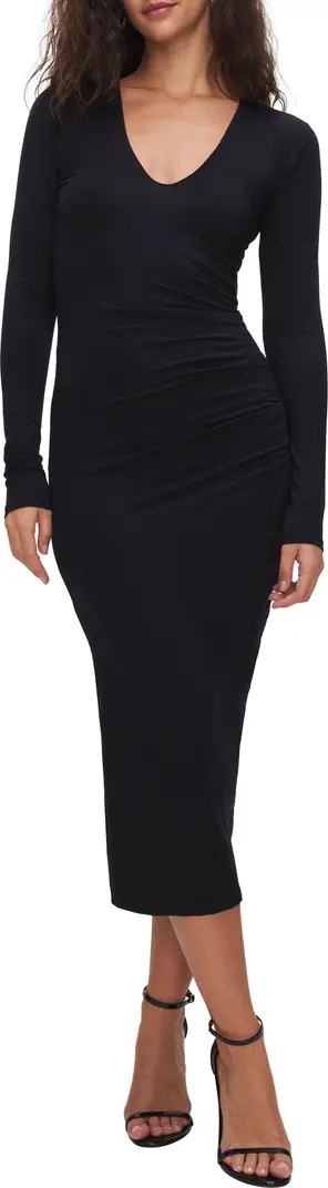 Gathered Side Long Sleeve Dress | Nordstrom