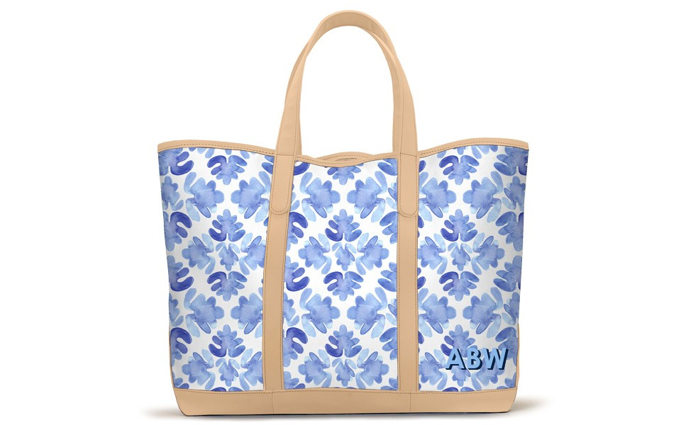 St. Charles Yacht Tote - Monogram Stripe | Barrington Gifts