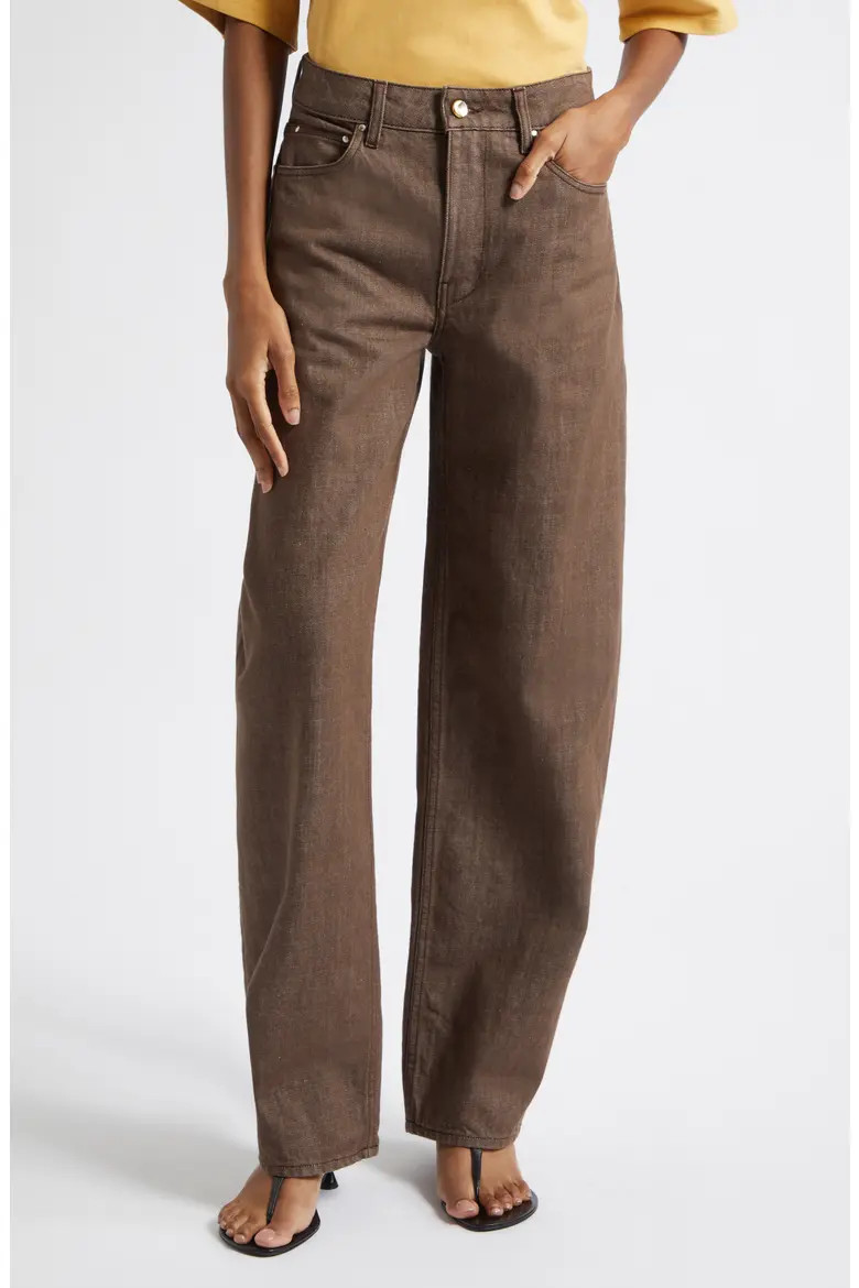 OSSOU Rider Low Rise Barrel Leg Jeans in Reed Wash at Nordstrom, Size 27 | Nordstrom