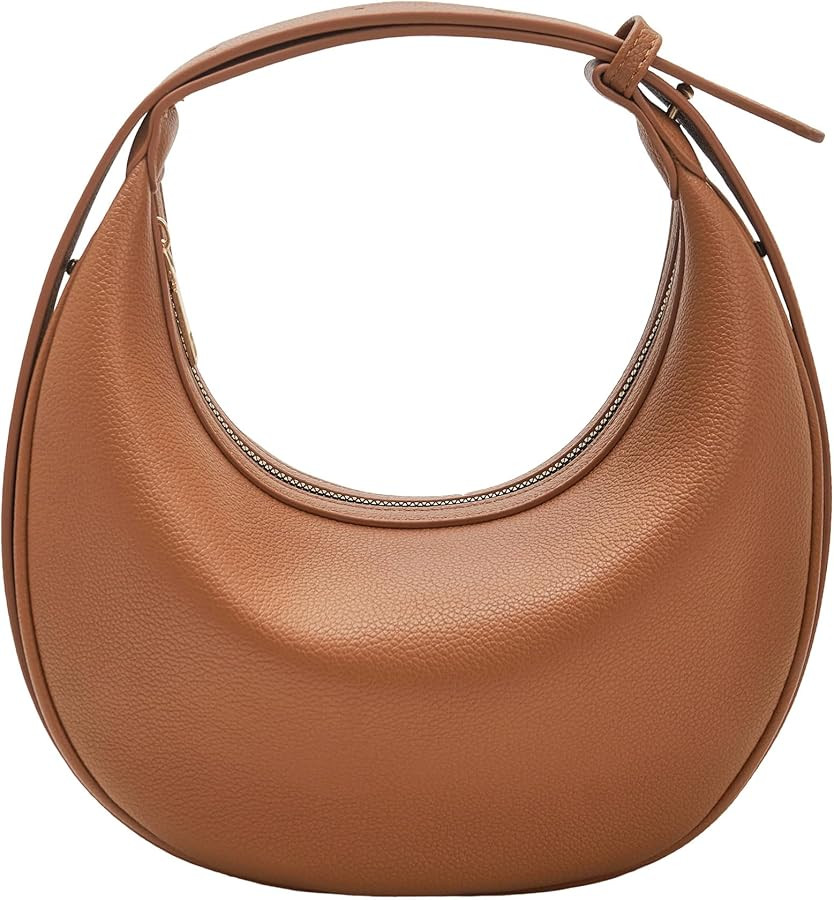 Crescent Shoulder Bag for Women, Half Moon RFID Vegan Leather Hobo Handbags Top-Handle Going Out ... | Amazon (US)