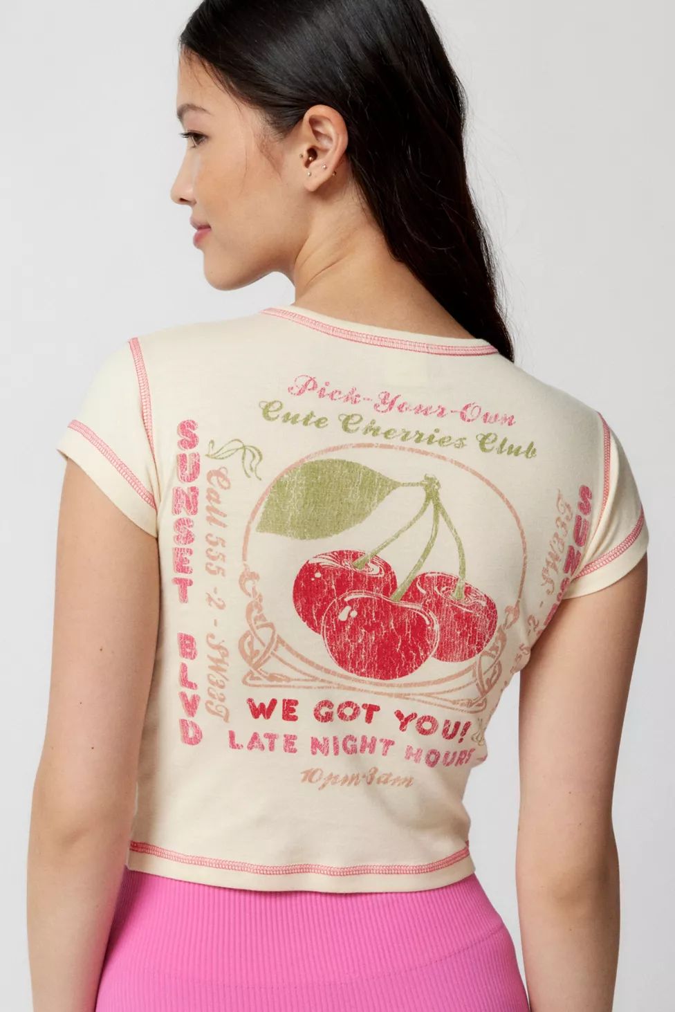 Cute Cherries Club Baby Tee | Urban Outfitters (US and RoW)