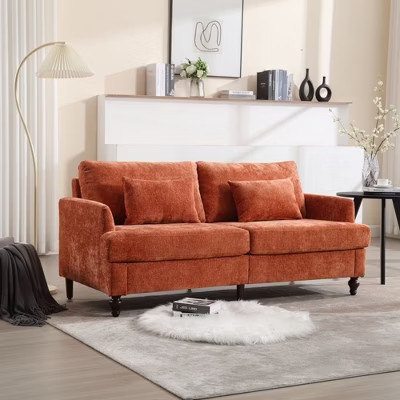 Vintage Chenille Fabric Mid-Century Loveseat, 2-Seater Upholstered Sofa, Perfect for Living Room or Bedroom | Target