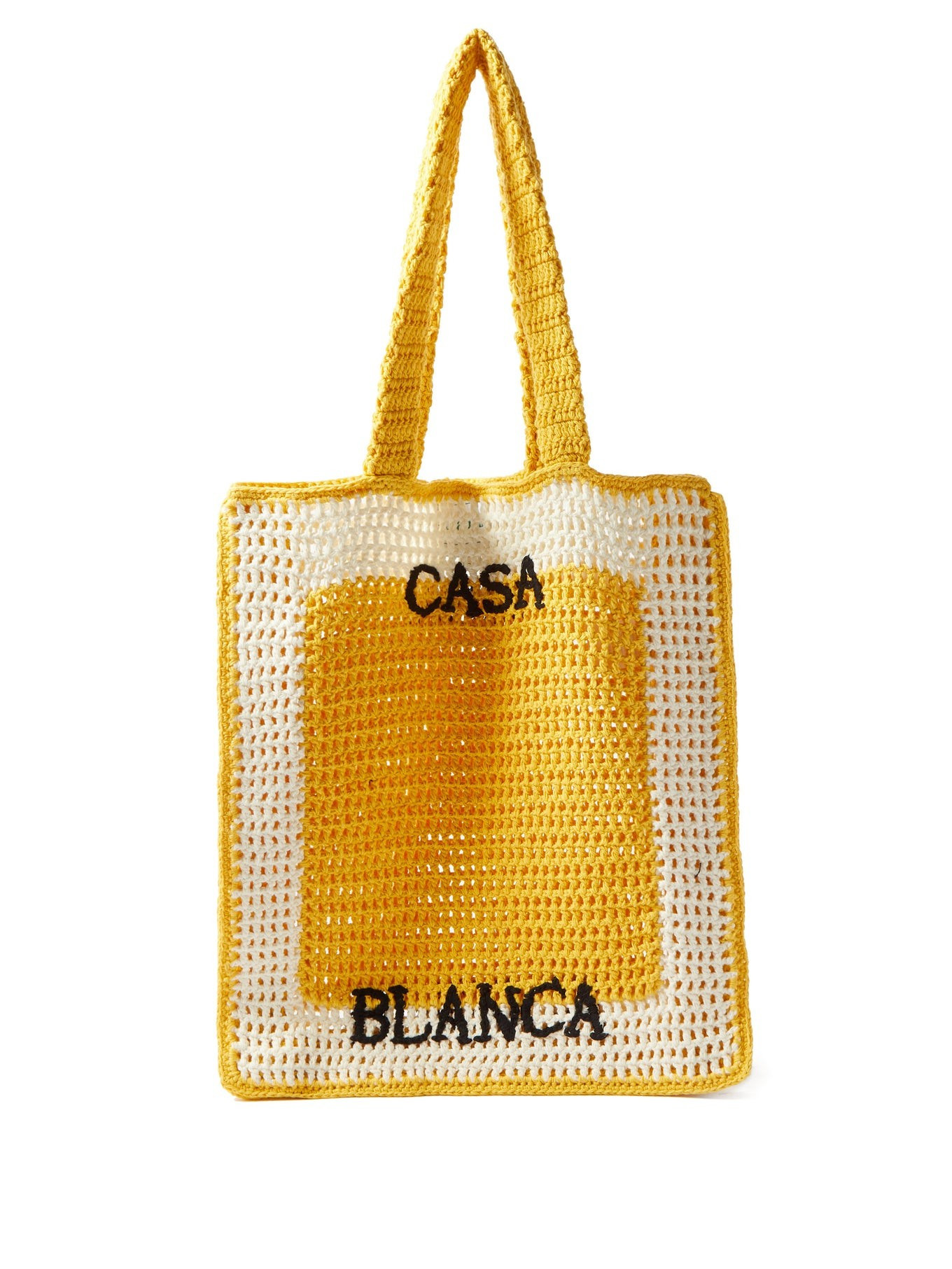 Logo-embroidered crochet tote bag | Matches (UK)