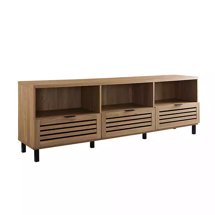 English Oak Modern Wooden TV Stand | Kirkland's Home