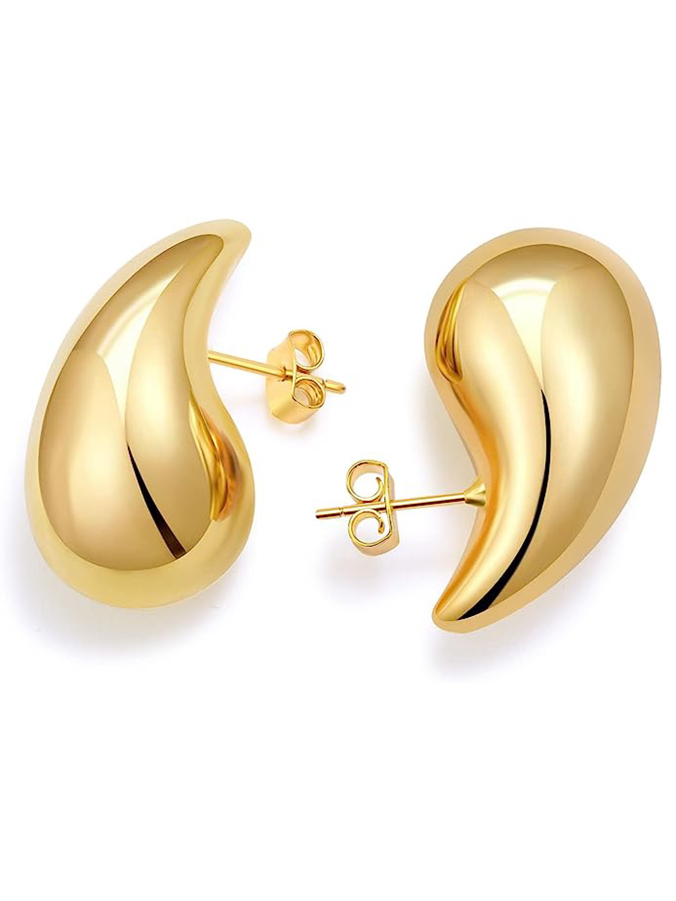 2pcs Water Drop Decor Stud Earrings | SHEIN