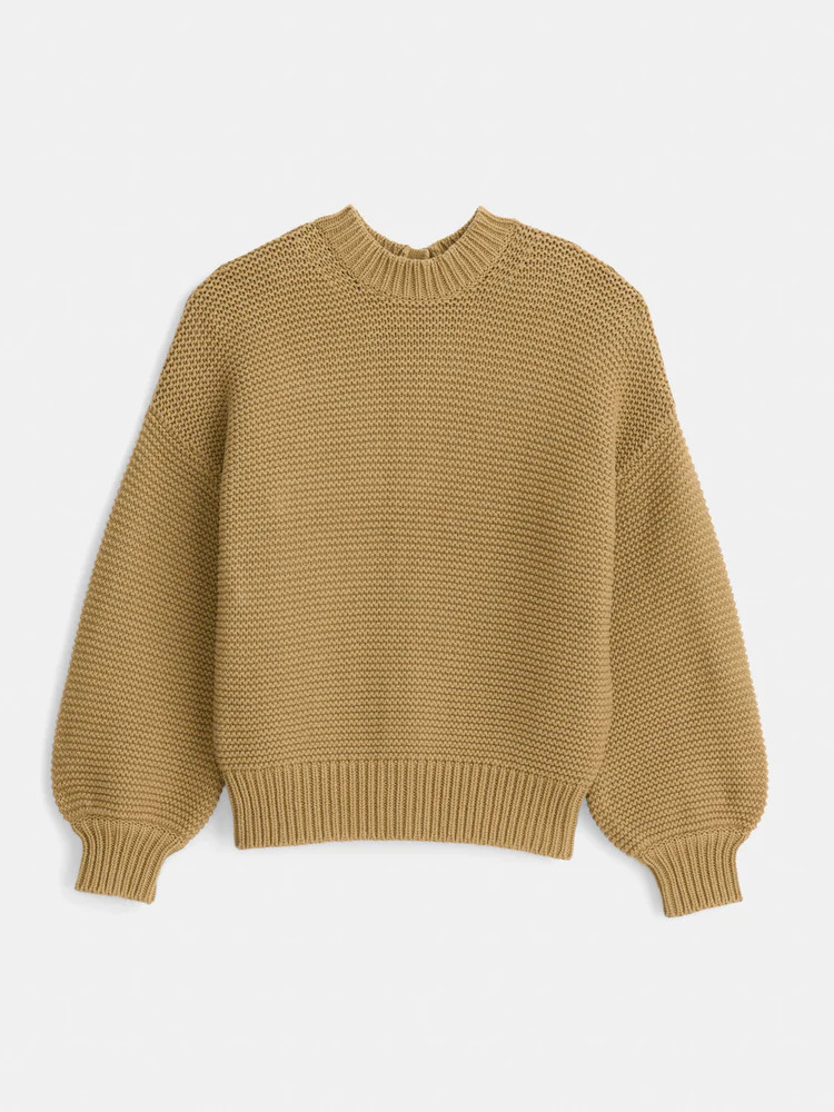 Button-Back Crewneck Sweater | Alex Mill