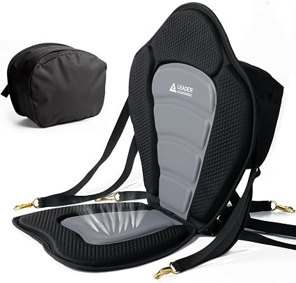 Leader Accessories Deluxe Padded Kayak Seat SUP Seat Canoe Seat Fishing Boat Seat with Storage Ba... | Amazon (US)