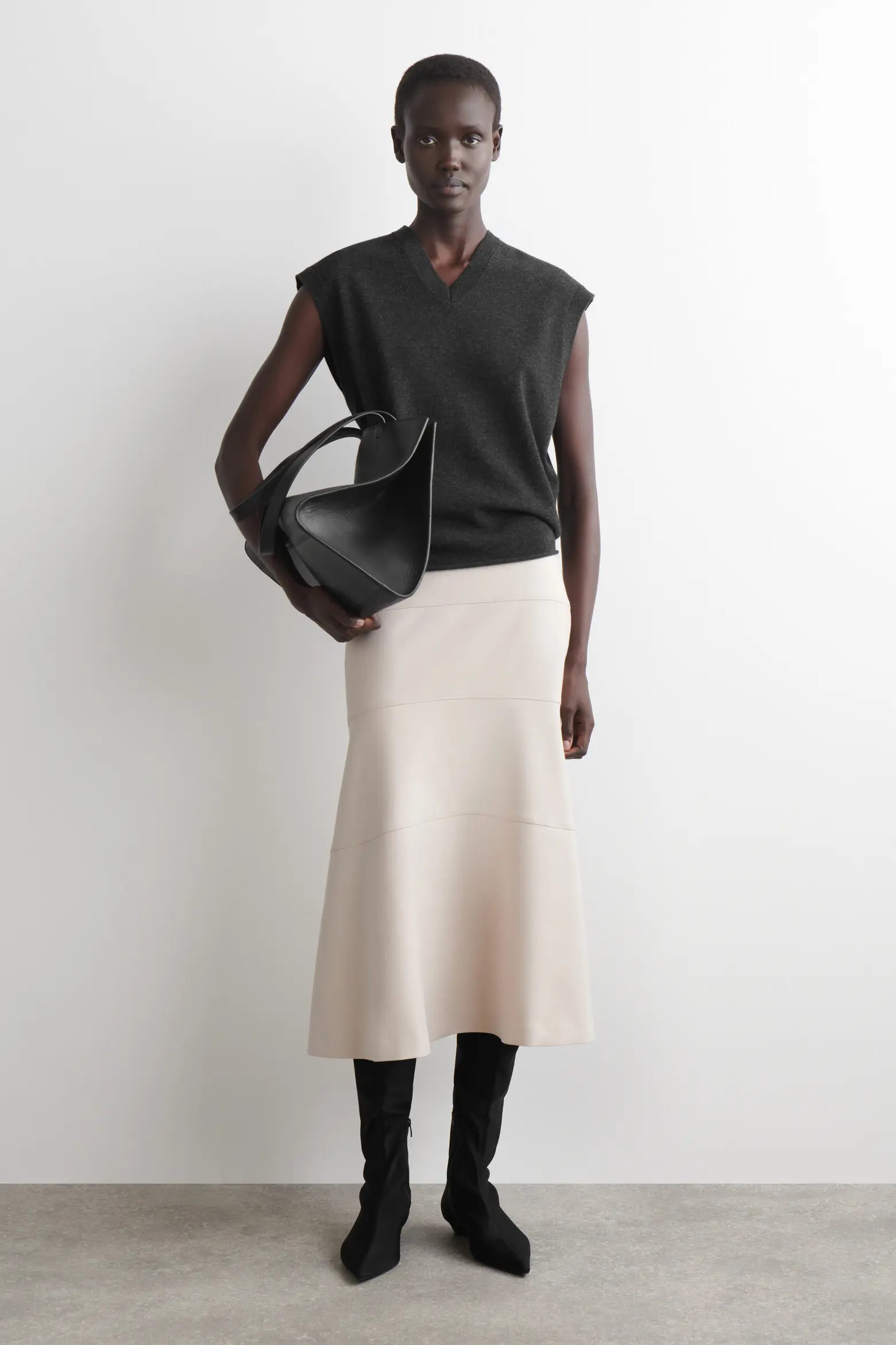 Curved A-Line Midi Skirt (Women) | Nordstrom | Nordstrom